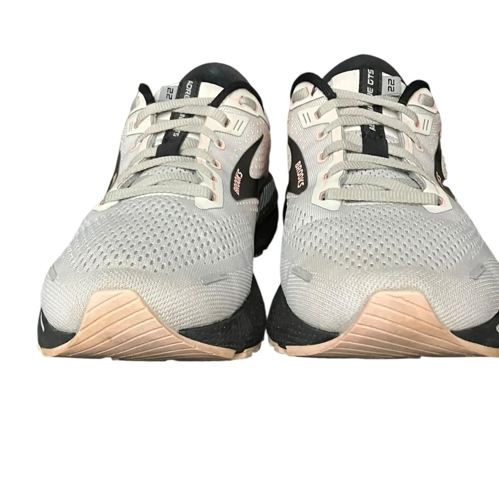 Brooks Adrenaline GTS 22 Women Gray Rose Black Running Sneakers Size 10.5 W - Picture 5 of 14
